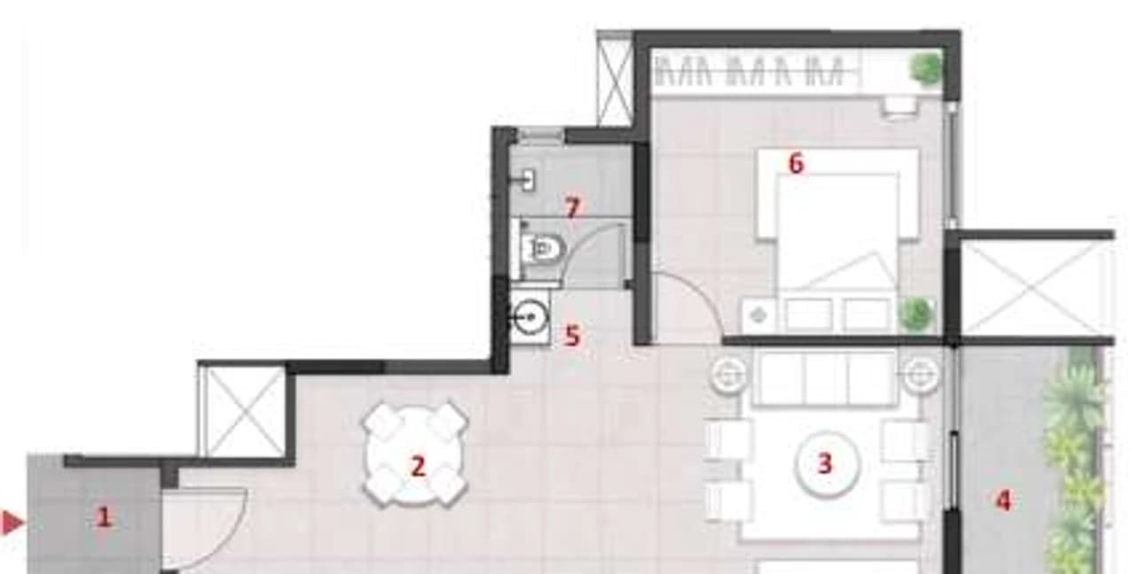 Floor plan, UNIT PLANS (2 BHK)
