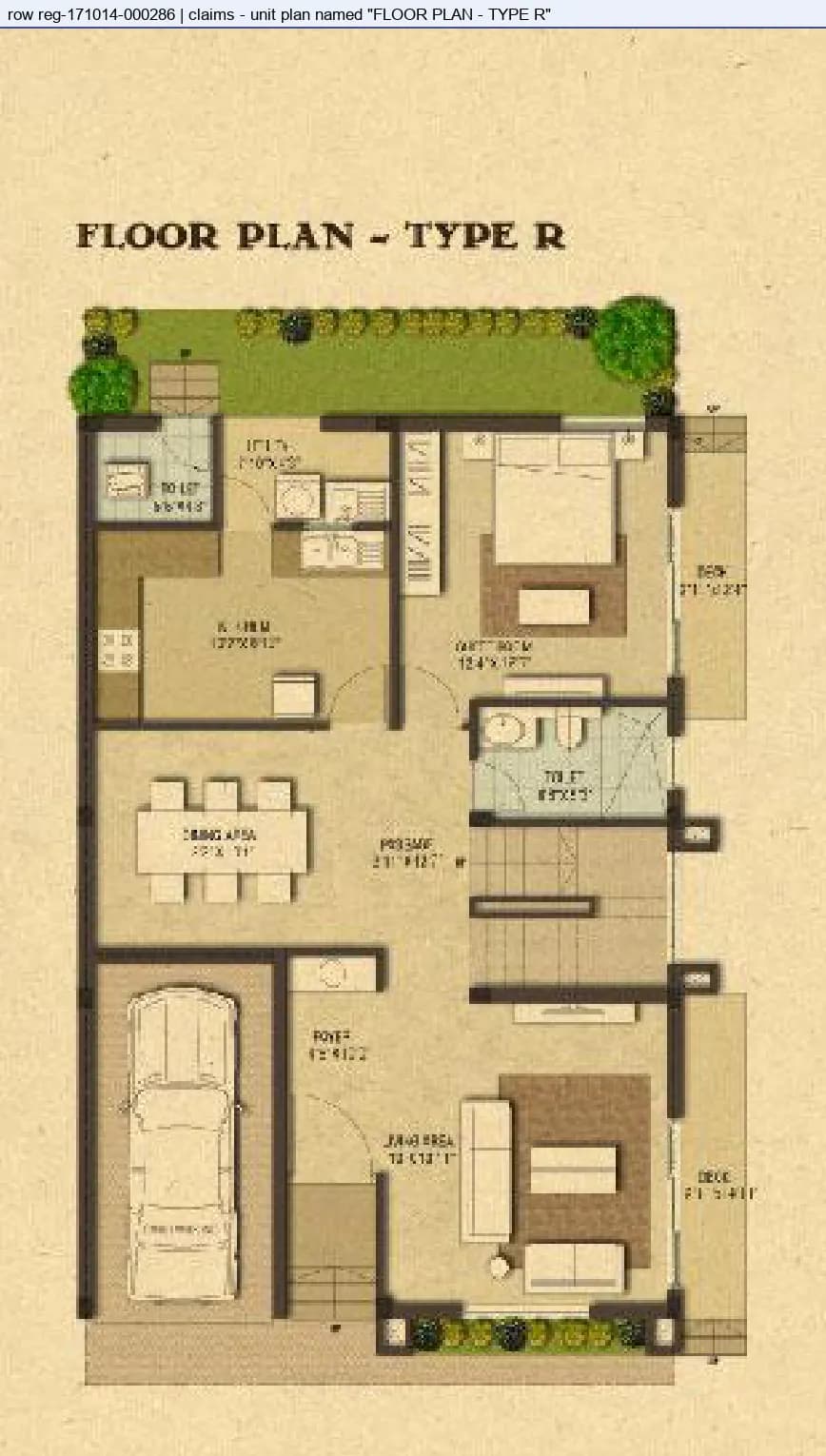 Floor plan, Type R