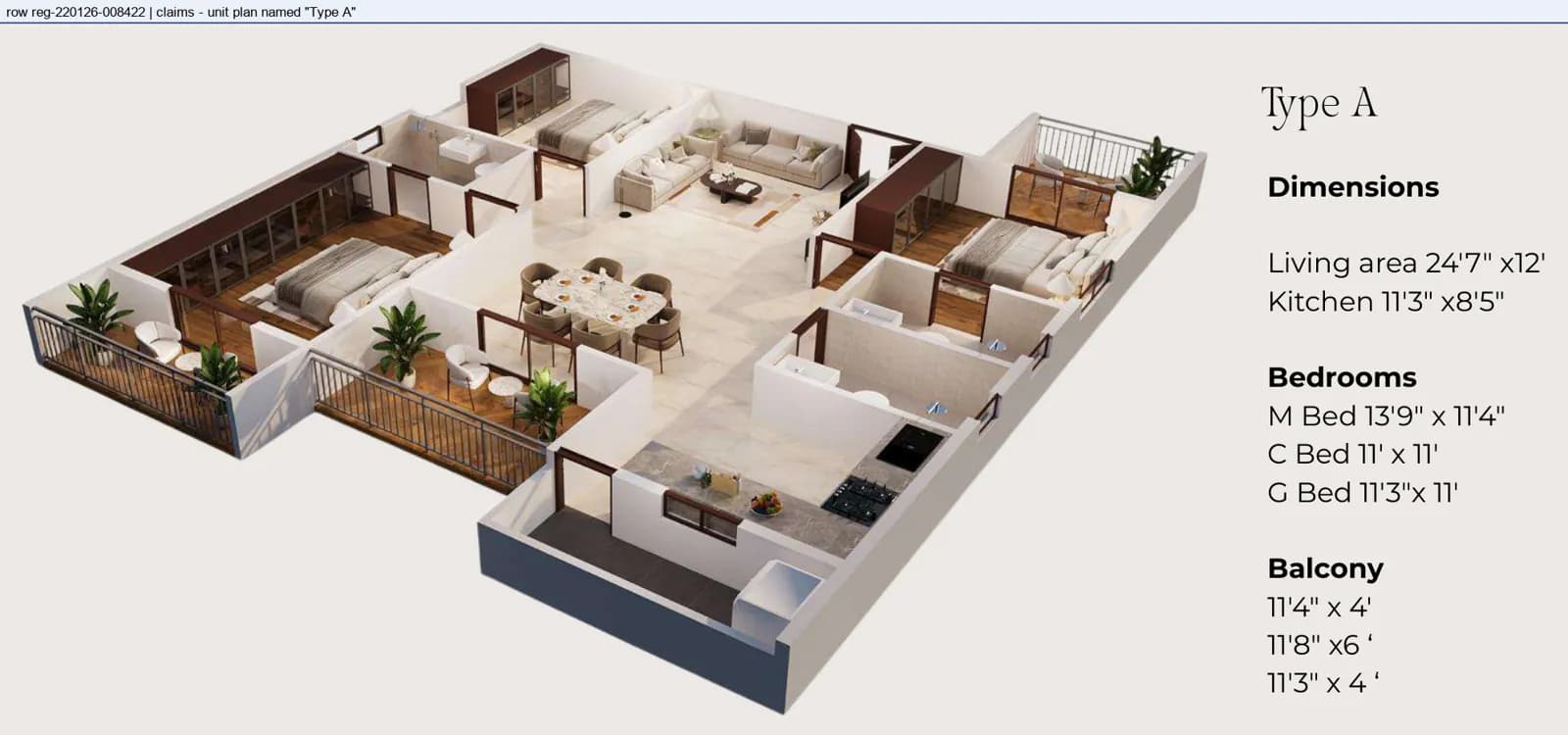 Floor plan, Type A