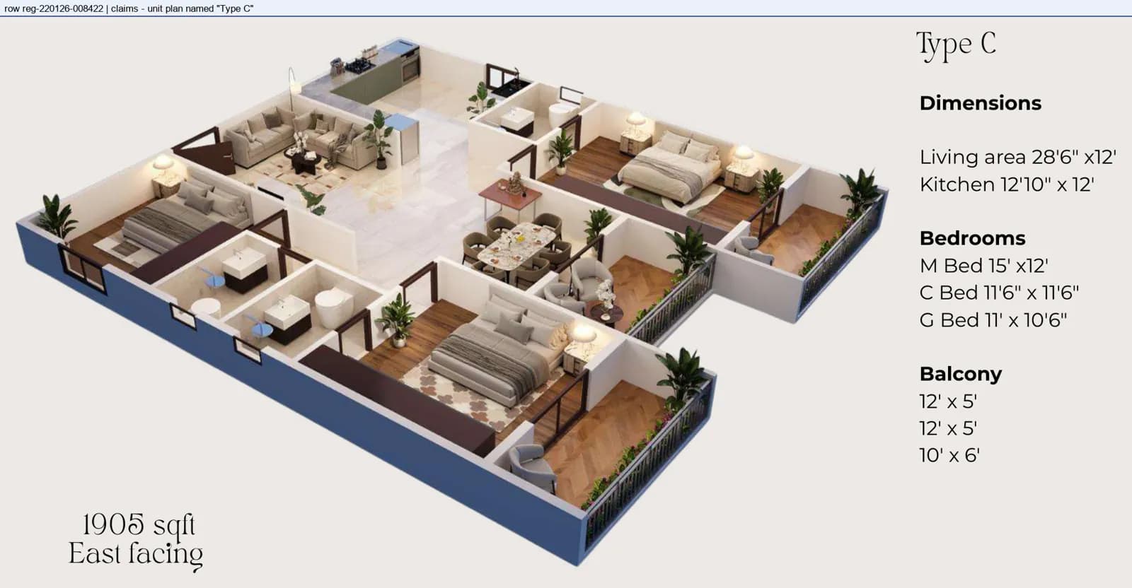 Floor plan, Type C