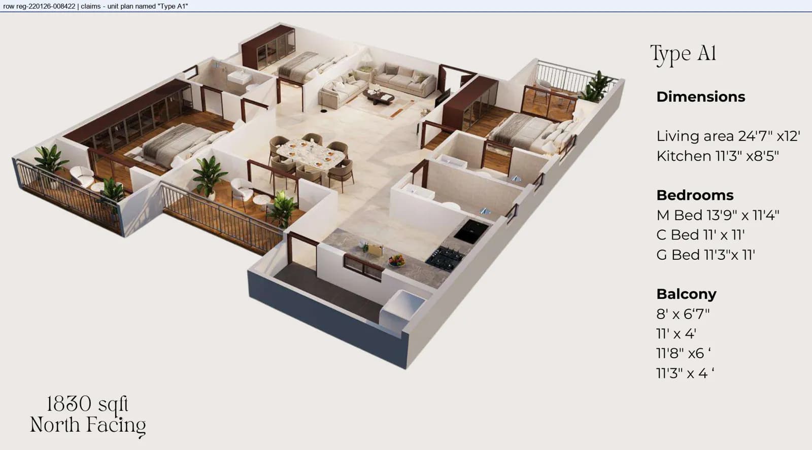 Floor plan, Type A1