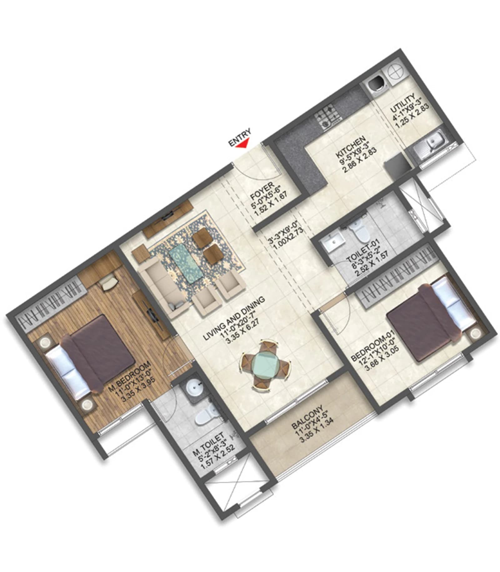 Floor plan, Plan 1